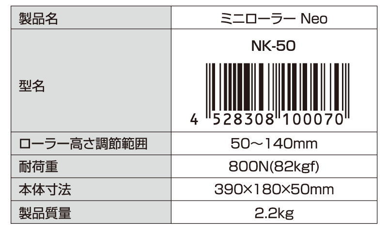 ミニローラーNeo | 株式会社ナカヤ